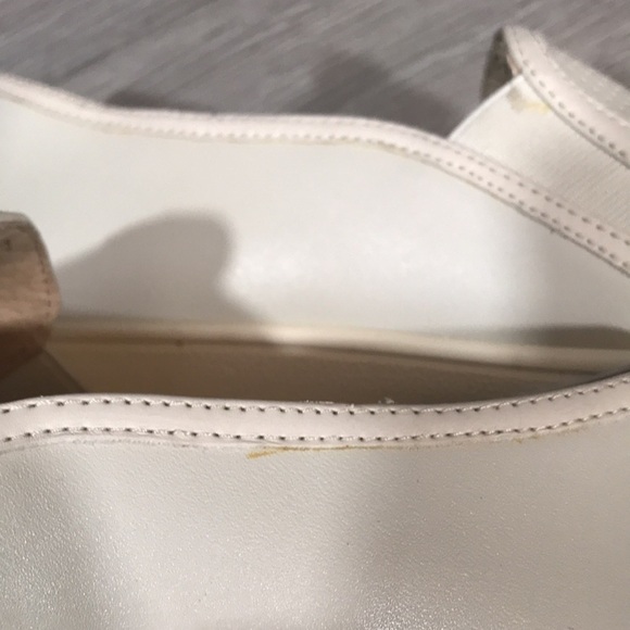 J/SLIDES Light Taupe Perforated Leather Platform Slip-On Sneakers size 8 - Picture 8 of 9